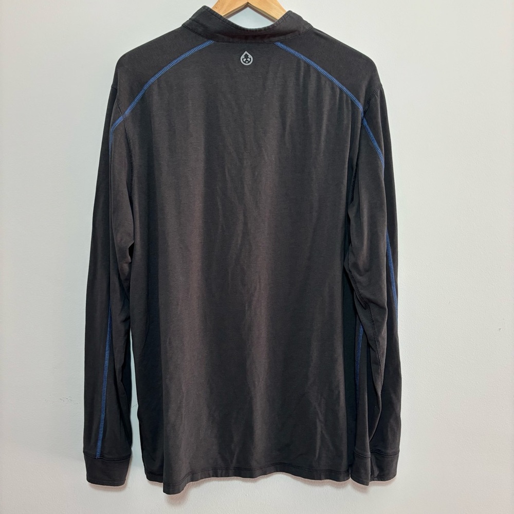 Tasc Mens XL Dark Gray Performance Pullover 1/4‎ Zip Bamboo Stretch Casual Golf - Picture 3 of 10